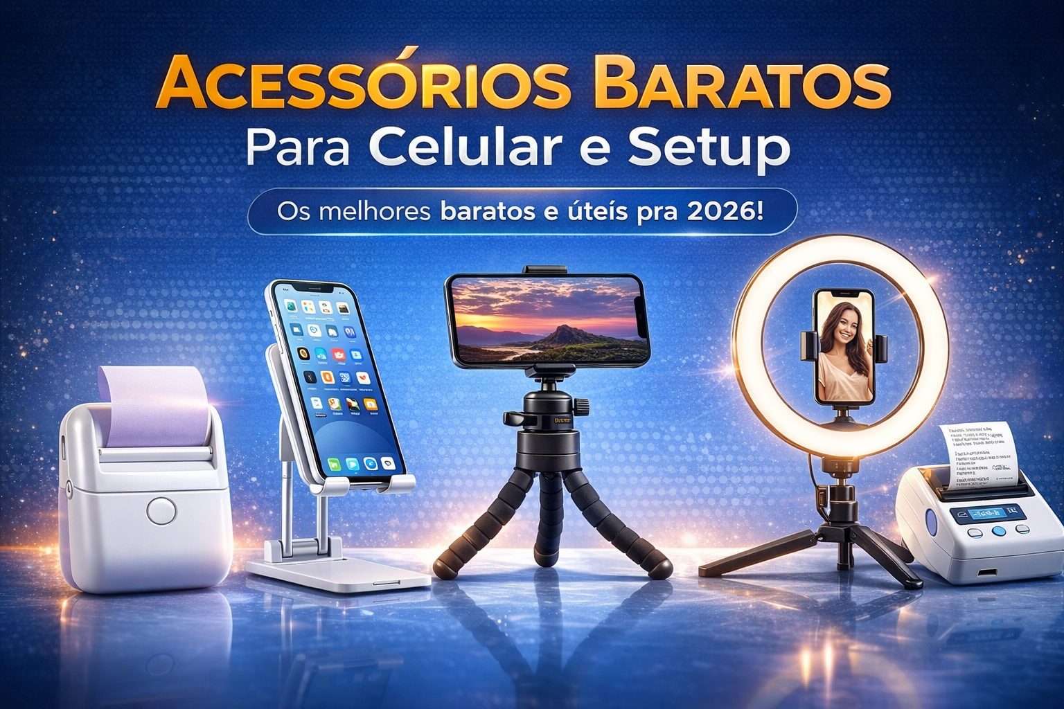 Acessórios baratos para celular e setup em 2026